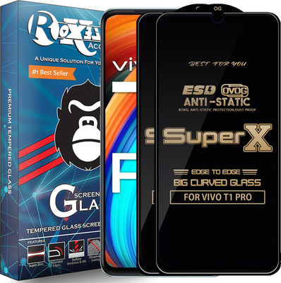 Roxel Edge To Edge Tempered Glass for VIVO T1 PRO(Pack of 2)