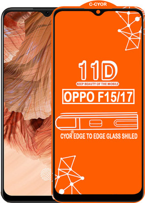 CYOR Edge To Edge Tempered Glass for OPPO F15(Pack of 1)