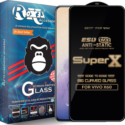 Roxel Edge To Edge Tempered Glass for VIVO X60(Pack of 1)