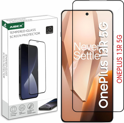AIBEX Edge To Edge Tempered Glass for OnePlus 13R 5G| 9H Hardness | Anti-Glare & Anti-Fingerprint | Water Resistant | Edge-to-Edge Full Screen Protector | Bubble-Free Installation(Pack of 1)