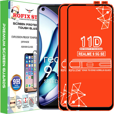 Rofix star Edge To Edge Tempered Glass for REALME 9 5G SE(Pack of 2)