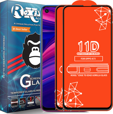 Roxel Edge To Edge Tempered Glass for Oppo A73 5G(Pack of 2)