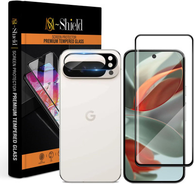 MS-Shield Edge To Edge Tempered Glass for Google Pixel 9 Pro, With Camera Lens Protector(Pack of 1)