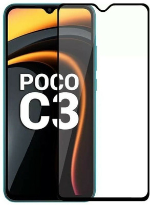 DMJHP Edge To Edge Tempered Glass for Poco C3(Pack of 1)