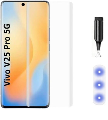 crixus Edge To Edge Tempered Glass for Vivo V25 Pro(Pack of 1)