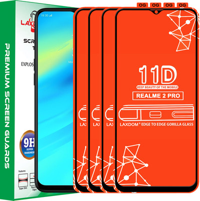 Laxdom Edge To Edge Tempered Glass for Realme 2 Pro(Pack of 4)