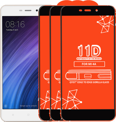 Qyist Edge To Edge Tempered Glass for Mi Redmi 4A(Pack of 3)