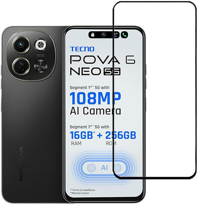 KARTRAY Edge To Edge Tempered Glass for Tecno Pova 6 Neo 5G(Pack of 1)
