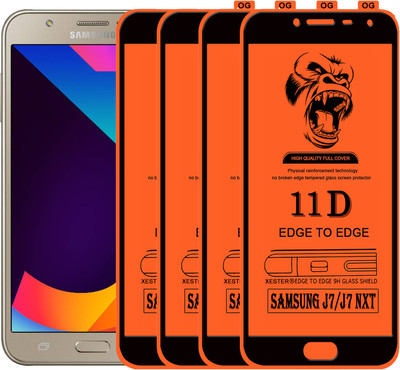 PFOAM Edge To Edge Tempered Glass for Samsung Galaxy J7 Nxt(Pack of 4)