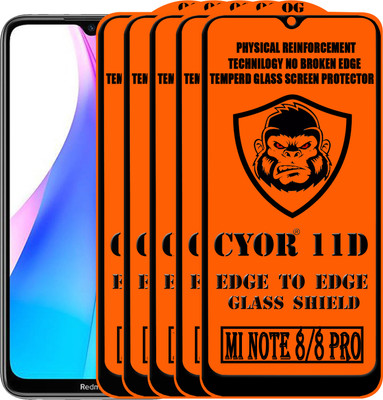 CYOR Edge To Edge Tempered Glass for REDMI NOTE 8(Pack of 5)