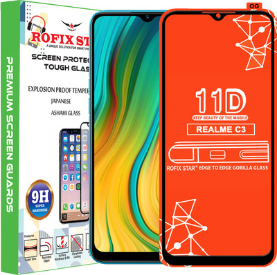 Rofix star Edge To Edge Tempered Glass for REALME C3(Pack of 1)