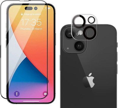 CASENED Edge To Edge Tempered Glass for APPLE IPHONE 13 With Camera Lens Protector(Pack of 1)