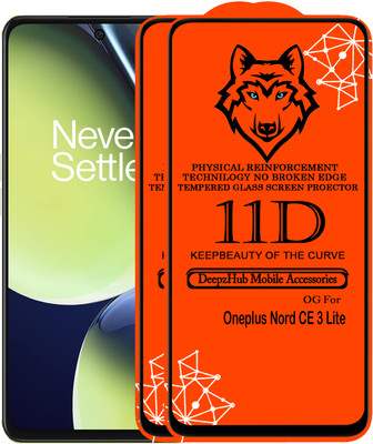 DeepzHub Edge To Edge Tempered Glass for OnePlus Nord CE 3 Lite(Pack of 2)