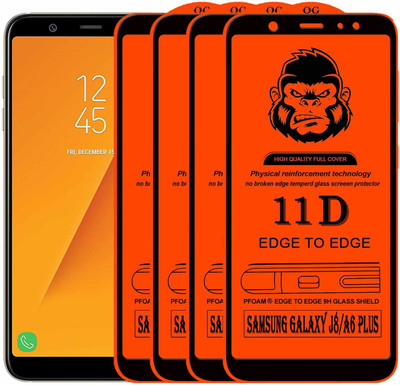 Xester Edge To Edge Tempered Glass for Samsung Galaxy A6 Plus(Pack of 4)