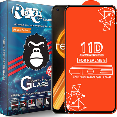 Roxel Edge To Edge Tempered Glass for Realme 9(Pack of 1)