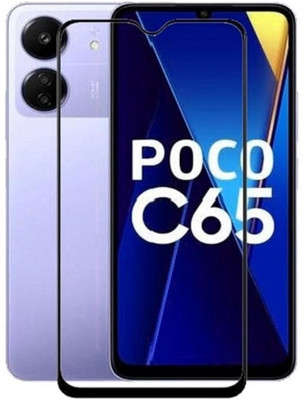 FlareVox Edge To Edge Tempered Glass for MI POCO C65(Pack of 1)
