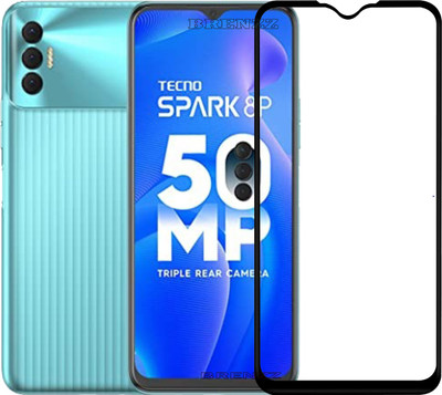 BRENZZ Edge To Edge Tempered Glass for Tecno Spark 8P(Pack of 1)