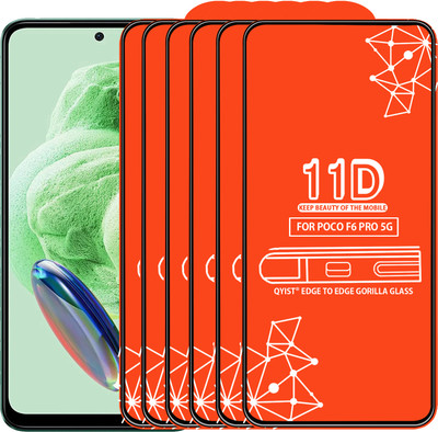 Qyist Edge To Edge Tempered Glass for POCO F6 PRO 5G(Pack of 6)