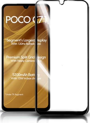 GLOBAL NOMAD Edge To Edge Tempered Glass for POCO C71(Pack of 1)