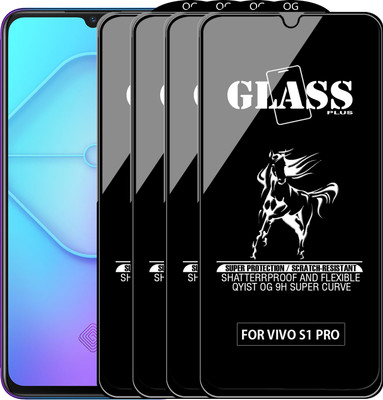 Qyist Edge To Edge Tempered Glass for VIVO S1 PRO(Pack of 4)
