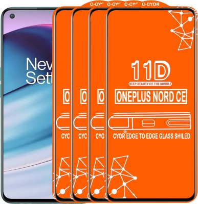 CYOR Edge To Edge Tempered Glass for ONEPLUS NORD CE(Pack of 4)