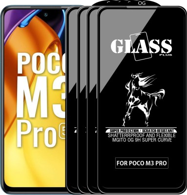 MGito Edge To Edge Tempered Glass for Poco M3 Pro(Pack of 4)