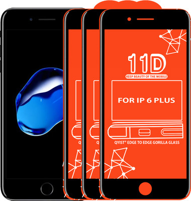 Qyist Edge To Edge Tempered Glass for FOR IPHONE 6 PLUS, Apple iPhone 7 Plus, Apple iPhone 8 Plus(Pack of 3)