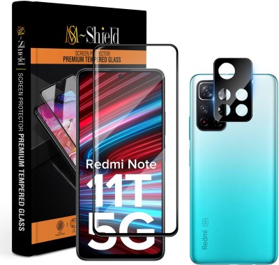 MS-Shield Edge To Edge Tempered Glass for Redmi Note 11T 5G, With Camera Lens Protector(Pack of 1)