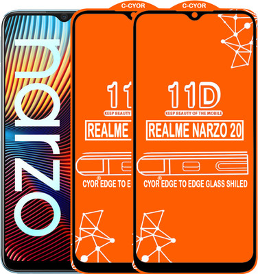 CYOR Edge To Edge Tempered Glass for REALME NARZO 20(Pack of 2)