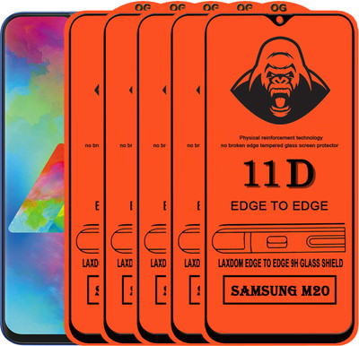 Laxdom Edge To Edge Tempered Glass for Samsung Galaxy M20(Pack of 5)