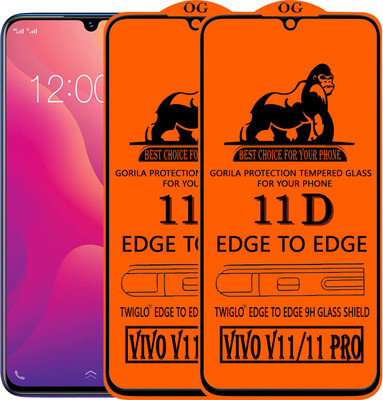 TWIGLO Edge To Edge Tempered Glass for Vivo V11 Pro(Pack of 2)