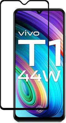 O2MG Edge To Edge Tempered Glass for vivo T1 44W(Pack of 1)