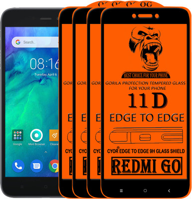 CYOR Edge To Edge Tempered Glass for REDMI GO(Pack of 4)