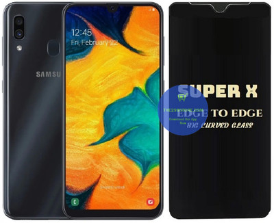 Blate Edge To Edge Tempered Glass for Samsung Galaxy A30, Super X Edge Glass, Super X Tempered Glass, Super X Screen Protector(Pack of 1)