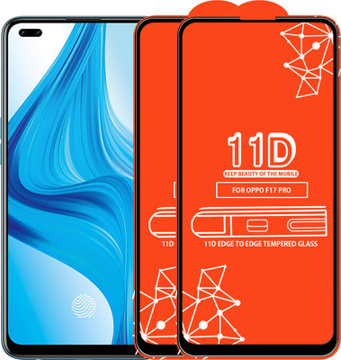 Qyist Edge To Edge Tempered Glass for Oppo F17 Pro(Pack of 2)