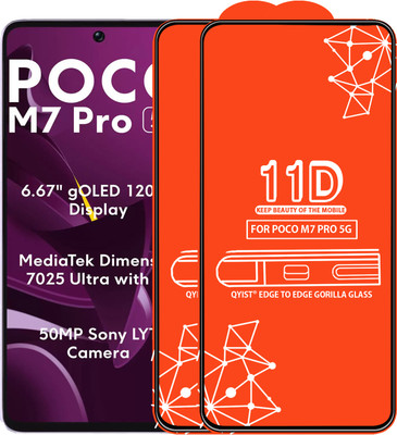 Qyist Edge To Edge Tempered Glass for POCO M7 PRO 5G(Pack of 2)