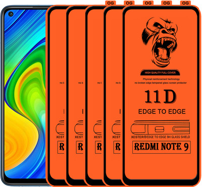 PFOAM Edge To Edge Tempered Glass for REDMI NOTE 9(Pack of 5)