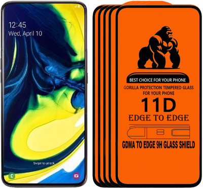 GDMA Edge To Edge Tempered Glass for SAMSUNG A80(Pack of 5)