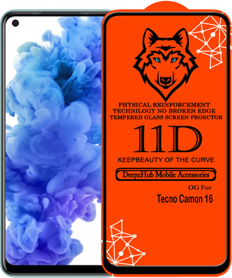 DeepzHub Edge To Edge Tempered Glass for Tecno Camon 16(Pack of 1)