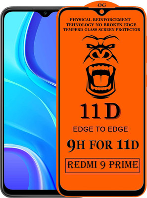 Xester Edge To Edge Tempered Glass for Redmi 9 Prime(Pack of 1)