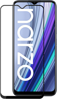 DMJHP Edge To Edge Tempered Glass for Realme Narzo 30A(Pack of 1)