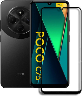 AKSHUD Edge To Edge Tempered Glass for POCO C75, Poco C75(Pack of 1)