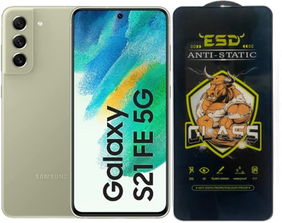 TELESHIELD Edge To Edge Tempered Glass for Samsung Galaxy S21 FE 5G, ESD Glass, ESD Protector, Edge to Edge, Screen Protector(Pack of 1)