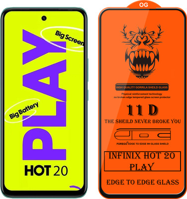 Forego Edge To Edge Tempered Glass for Infinix Hot 20 Play(Pack of 1)