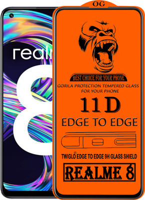 TWIGLO Edge To Edge Tempered Glass for REALME 8 4G(Pack of 1)
