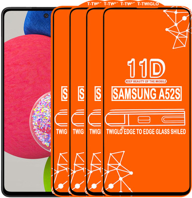 TWIGLO Edge To Edge Tempered Glass for SAMSUNG A52S(Pack of 4)