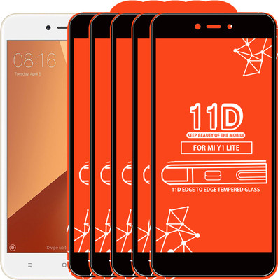 Roxel Edge To Edge Tempered Glass for Mi Redmi Y1 Lite(Pack of 5)