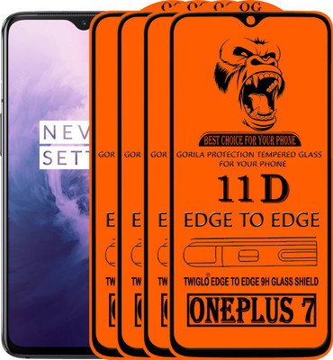 TWIGLO Edge To Edge Tempered Glass for ONEPLUS 7(Pack of 4)