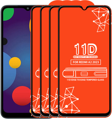 Qyist Edge To Edge Tempered Glass for Redmi A2 2023(Pack of 4)