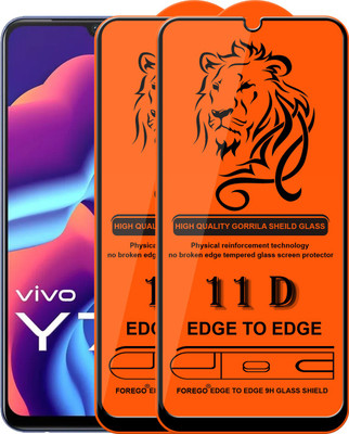 Forego Edge To Edge Tempered Glass for Vivo Y73(Pack of 2)